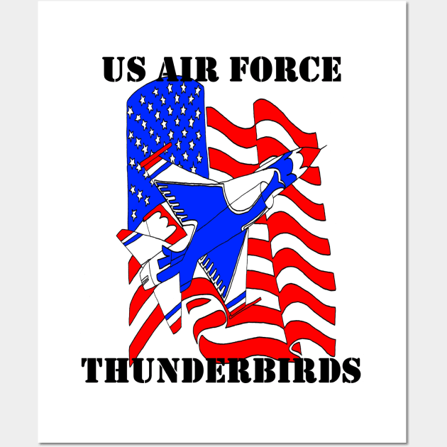 USAF Thunderbirds F-16 Falcon Wall Art by Joseph Baker